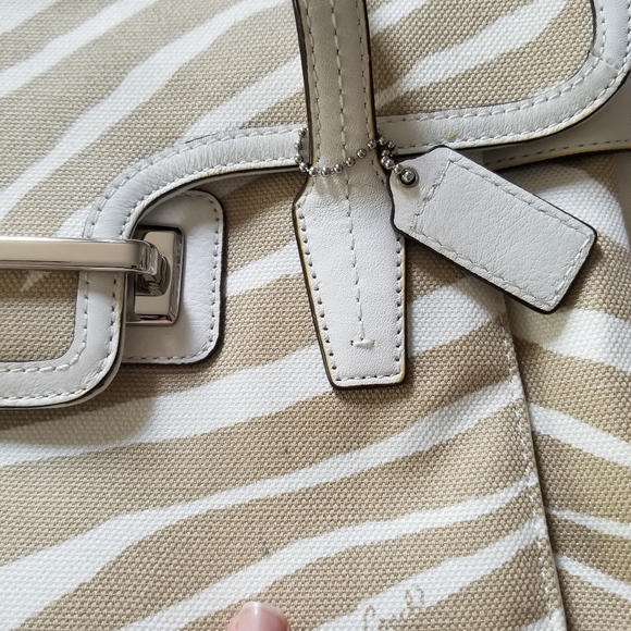 Coach Taylor Zebra Print Satchel Bag - Picture 8 of 8